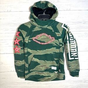Air Jordan City Of Flight Green Camo Hoodie Sweatshirt Boys Size  Small 8-10